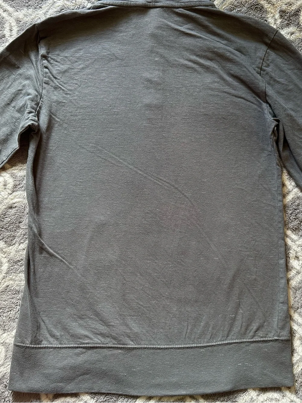 The North Face Hoodie Pullover Shirt Gray Men’s Small 1/4 Button Long Sleeve